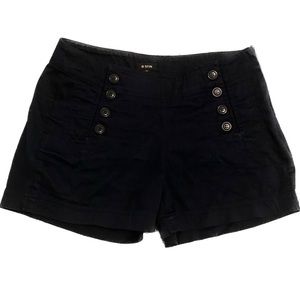 MOVING SALE Navy blue high waist shorts with buttons on the front side